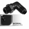X Autohaux 2pcs 90 Degree 10an Flare To Orb Port Male Fuel Pump Rail Adapter Swivel Fitting Adapters With O Ring For Car