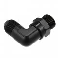 X Autohaux 2pcs 90 Degree 10an Flare To Orb Port Male Fuel Pump Rail Adapter Swivel Fitting Adapters With O Ring For Car