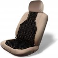 Zone Tech Wood Beaded Seat Cushion Quality Black Premium Car Massaging Double Strung For Stress Free All Day 