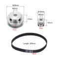 Gt-2 Synchronous Wheel 20 40 Teeth 5mm Bore Aluminum Alloy Timing Pulley With 1pcs Length 200mm Width 6mm Belt For 3d Printer