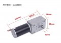 High Torque Gear Motor Turbo Worm 4058gw 24v Micro Dc Geared Small 12v Self-locking Mute Color Size 15rpm