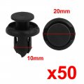 Uxcell 50pcs 10mm Bumper Hood Side Garnish Grille Retainer Clips Furniture Assembly Expansion Screws Kit