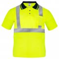 Jorestech Safety Polo Shirt Reflective High Visibility Short Sleeve Ansi Class 2 Level Type R Ps-02 L Yellow 