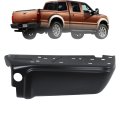 Rear Bumper End Right Side Face Bars Black Replacement For F250 F350 F450 Super Duty 2008-2016 Without Park Assist Sensors Hole 