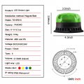 Y Dians S Led Beacon Light 120db 9 Tones 2 Flashing Modes Green Strobe Lights With Bolted Base For Vehicles Truck Forklift