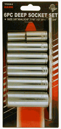 6pc Deep Socket 3 8 Drive
