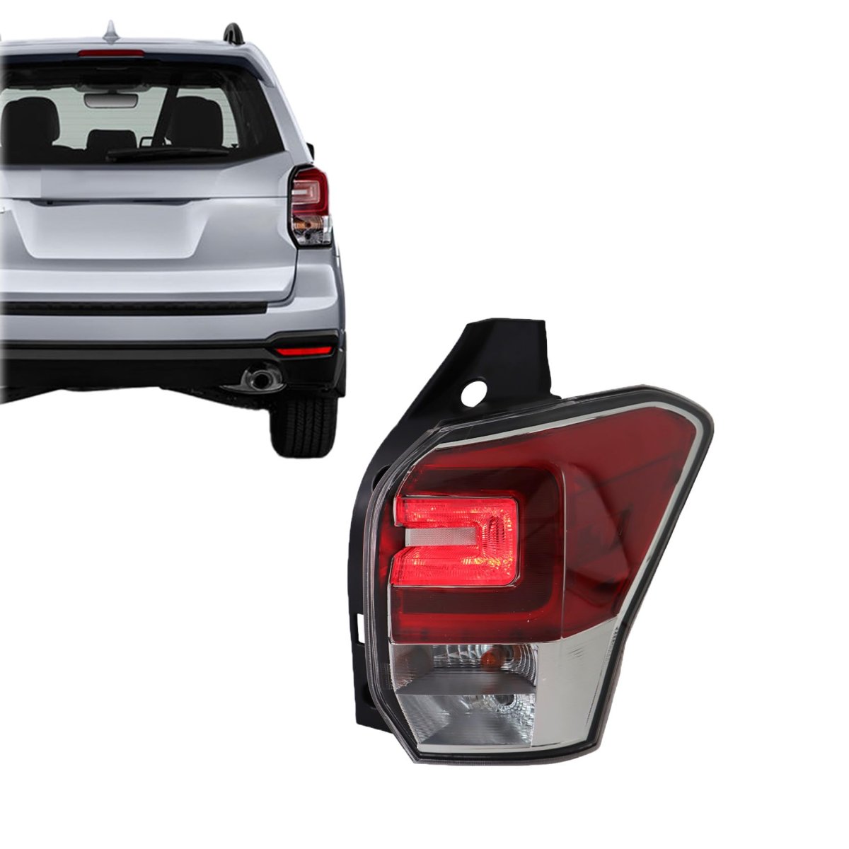 Rear Brake Tail Light Assembly Replacement For Forester 2017 2018 Passenger Side Right Halogen Red Lens Part Number 84912sg141
