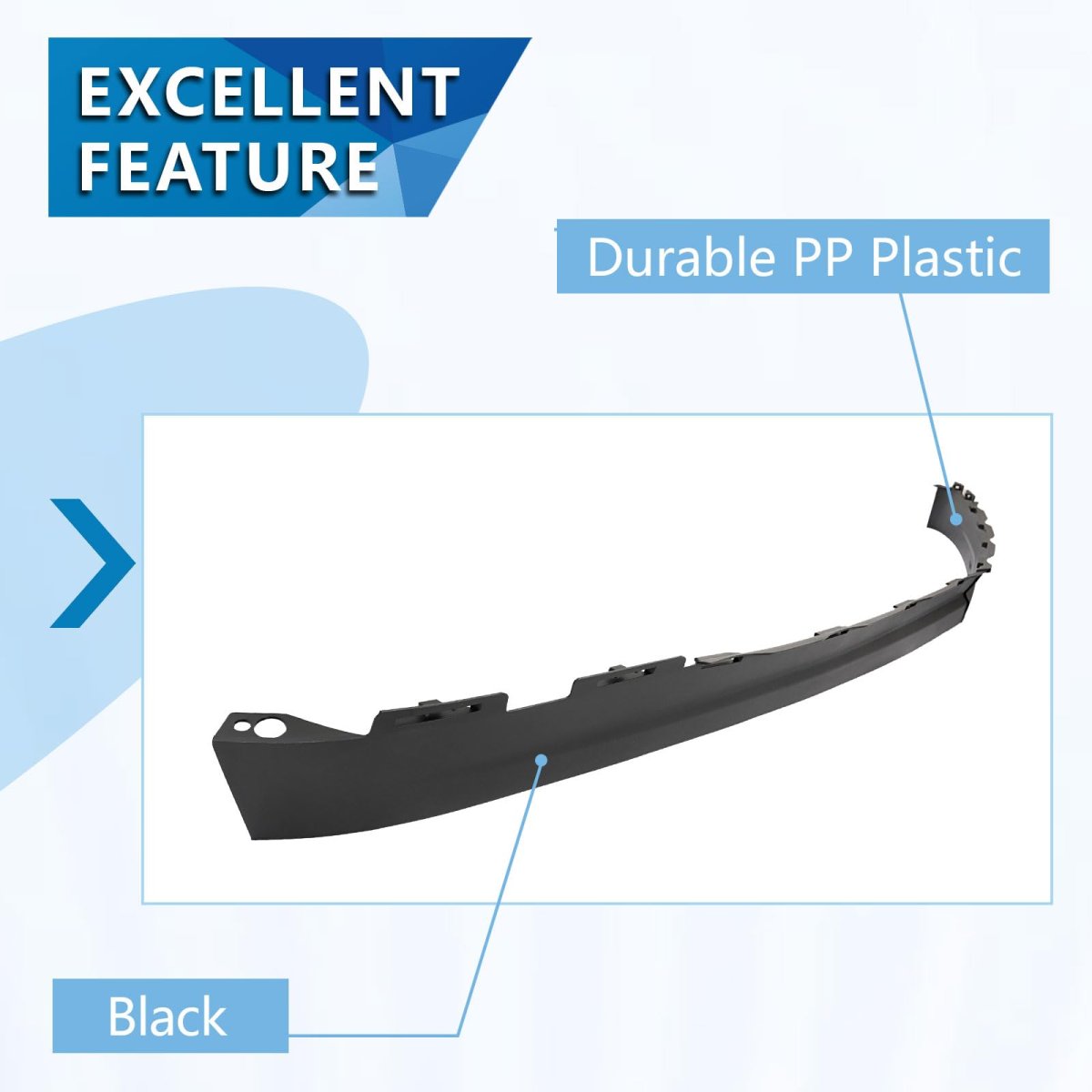 Front Bumper Valance For 2007-2013 Chevrolet Silverado 1500 Replacement 25821880 Gm1092191 Black Plastic Pp Lyap-x1028