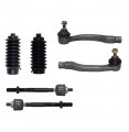 Partsw 6 Pc Steering Kit 2 Inner Tie Rod Ends Outer Rack And Pinion Bellow Boots For Honda Cr-v 1997-2001 
