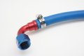 Autobahn88 Aluminum Anodized Push-on Socketless Hose End Fitting Straight An10 Blue Red