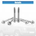 X Autohaux 6 Pcs Wheel Hub Bearing Mounting Bolts For Jeep Grand Cherokee 2000-2010 34201535 Silver Tone Metal