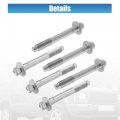 X Autohaux 6 Pcs Wheel Hub Bearing Mounting Bolts For Jeep Grand Cherokee 2000-2010 34201535 Silver Tone Metal