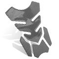 Black Gsxr Tank Protector Pad Carbon Fiber Look Fits Suzuki Gsx-r 750 1000 600 1100