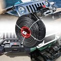 Anzio Set 95ft X 3 8 Black Synthetic Winch Rope Line Cable 20500lbs Protective Sleeve 4x4 Red 28 000 Lbs Half-link Clevis Latch