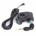 E Bike Voltage Display Black Plastic Electric Thumb Throttle Digital Battery Switch Power With Key Lock For Vehicle General 