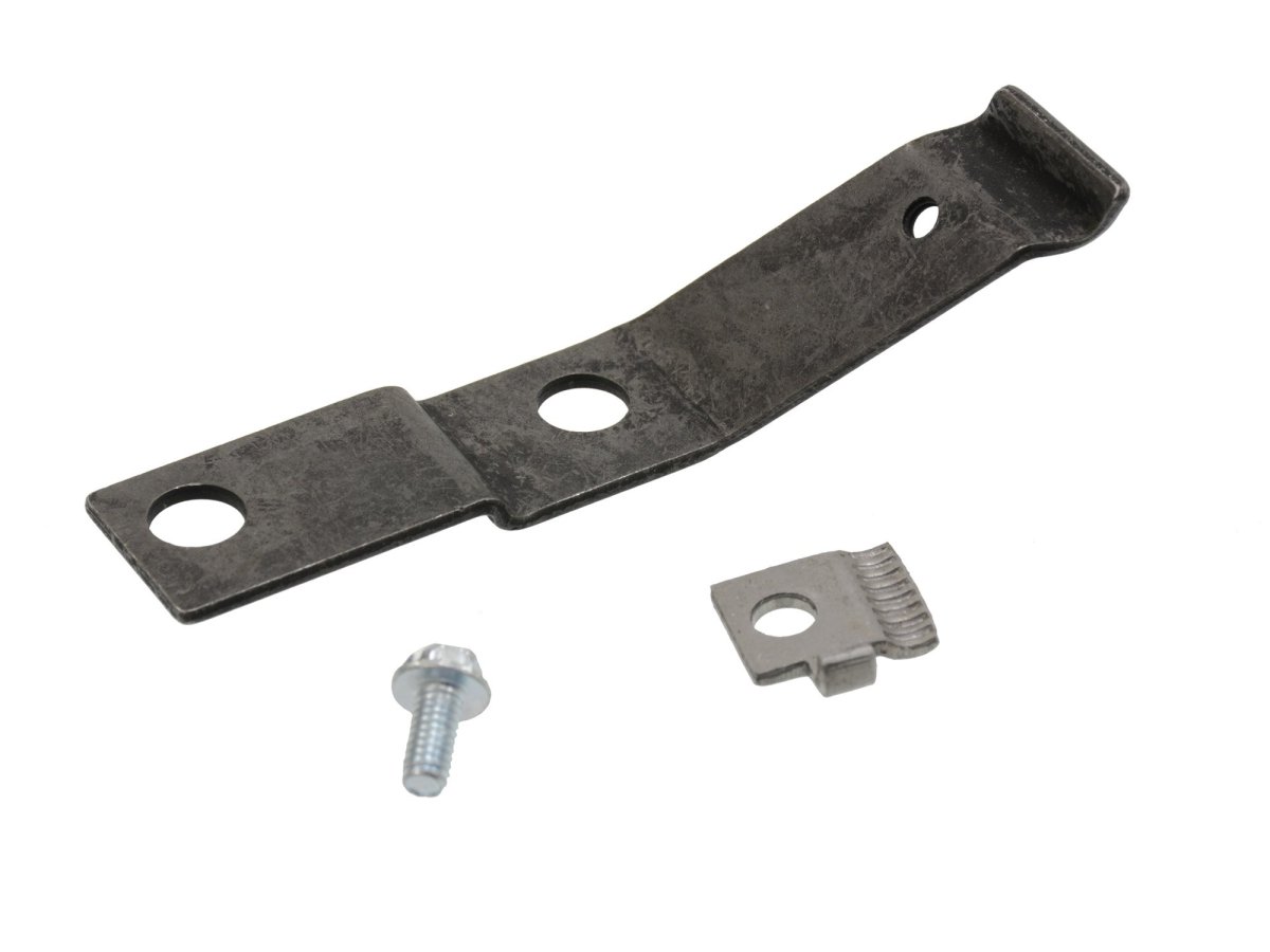 1958 1959 Corvette Left Hand Hood Cable Support With Clamp And Screw Part Number 461104l