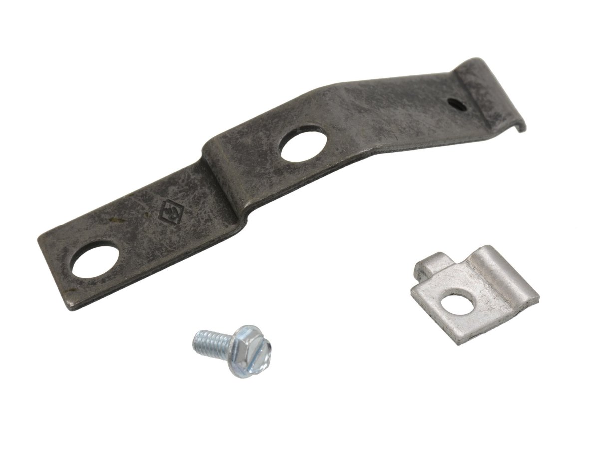 1958 1959 Corvette Left Hand Hood Cable Support With Clamp And Screw Part Number 461104l