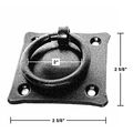 Wrought Iron Mission Style Ring Pull Black Cabinet Hardware 2in