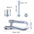 X Autohaux Left Right Front Recovery Tow Hooks Kit 84072464 For Chevy Chevrolet Silverado Gmc Sierra 1500 2007-2019 Silver Tone