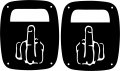 Jeeptails Middle Finger Tail Lamp Light Covers Halogen For Jeep Wrangler Tj Models 1997-2006 