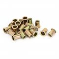 20pcs M10x21mm Ribbed Body Flat Head Blind Rivet Nuts Threaded Inserts Nutserts 