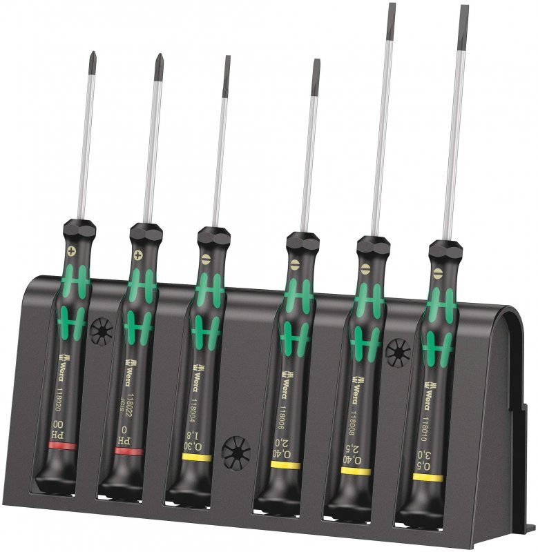 Kraftform Micro Slotted And Phillips Electronics Screwdriver Set Rack 6 Pieces 2035 A Precision Tools For Home Improvement