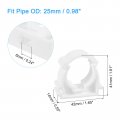 Uxcell 20pcs Ppr Water Pipe Clamps Plastic U Shaped Clips With Fixing Clip Fit For 25mm 0 98 Od Pipes And Tubing Hoses Support