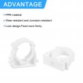 Uxcell 20pcs Ppr Water Pipe Clamps Plastic U Shaped Clips With Fixing Clip Fit For 25mm 0 98 Od Pipes And Tubing Hoses Support