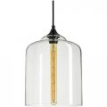 Sunlite Vintage-inspired Glass Cloche Dome Pendant Farmhouse Light Fixture Medium E26 49-inch Braided Woven Cord 60 Watts Max 