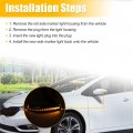 Uxcell 1 Pair Car Led No 87614a7000 87624a7000 Left Right Side Rear View Mirror Turn Signal Amber Light Indicator For Kia Forte