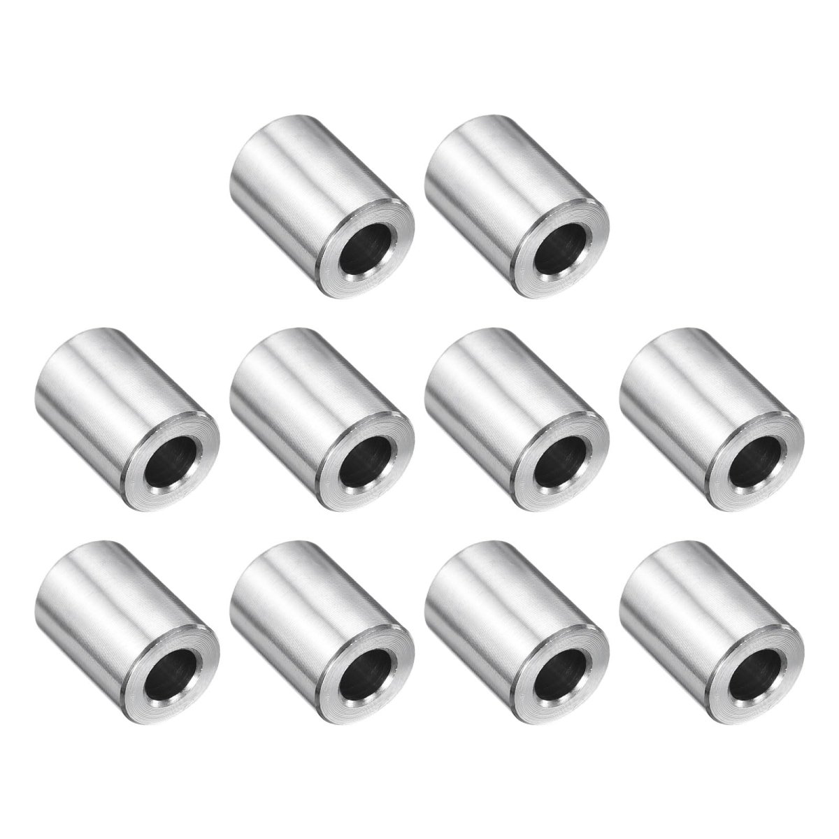 10 Pcs Stainless Steel Spacers 5 16 In Bore X 8 Od 1 2 Length Round Metal Screw Bushing For Screws Bolts And Rods