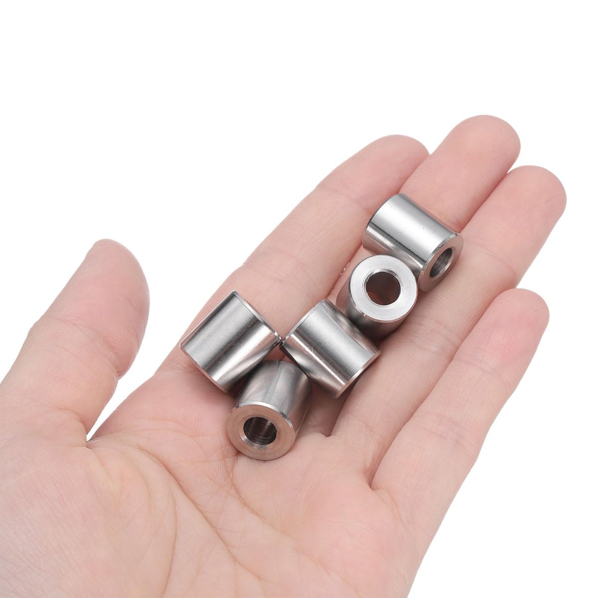 10 Pcs Stainless Steel Spacers 5 16 In Bore X 8 Od 1 2 Length Round Metal Screw Bushing For Screws Bolts And Rods