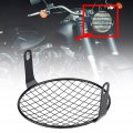 Teswne 6 5 Universal Motorcycle Durable Headlight Grill Cover For Cruiser Chopper Cafe Racer 2