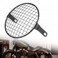 Teswne 6 5 Universal Motorcycle Durable Headlight Grill Cover For Cruiser Chopper Cafe Racer 2