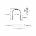 Uxcell Round U-bolts 2 Sets 53mm 09 Inner Width 78mm Length M8 304 Stainless Steel U Clamp Bolt With Nuts Washers And Plates