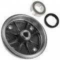 Caltric Rear Left Or Right Brake Drum Kit Compatible With Kawasaki Mule 500 Kaf300a Kaf300b 1993 1994 1995 1996