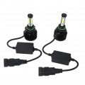 Car Headlight 2 Pcs Bulb X6-cob 9006 50w 6500k Lamp Replacement Part 9 32v 
