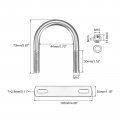 Uxcell Round U-bolts 2 Sets 44mm 1 73 Inner Width 73mm Length M10 304 Stainless Steel U Clamp Bolt With Nuts Washers And Plates