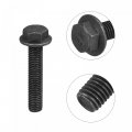 Uxcell M10x50mm Hex Serrated Flange Bolts 10 9 Grade Carbon Steel Screws 5pcs