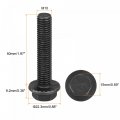 Uxcell M10x50mm Hex Serrated Flange Bolts 10 9 Grade Carbon Steel Screws 5pcs