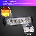 Willpower 2pcs 4 3 Inch Led Strobe Warning Lights Amber Yellow 6 Safety Emergency Flashing Construction Hazard Beacon Light Bar