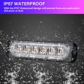 Willpower 2pcs 4 3 Inch Led Strobe Warning Lights Amber Yellow 6 Safety Emergency Flashing Construction Hazard Beacon Light Bar