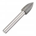 Uxcell Diamond Burrs Grinding Drill Bits For Carving Rotary Tool 1 4-inch Shank 10mm Tapered 120 Grit 2 Pcs