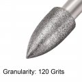 Uxcell Diamond Burrs Grinding Drill Bits For Carving Rotary Tool 1 4-inch Shank 10mm Tapered 120 Grit 2 Pcs