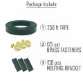 Httmt- Green View Blocking Privacy Tape Weave W Bracket And Gold Fastener For Chain Link Fence 75m 250 Ft Roll Uv Resistant P N