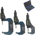 Igaging 0-3 Digital Electronic Outside Micrometer Set 0-1 1-2 2-3 Large Lcd