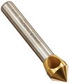 Keo 53511 Cobalt Steel Single-end Countersink Tin Coated 82 Degree Point Angle Round Shank 1 4 Diameter 3 8 Body 