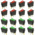 Wmycongcong 16 Pcs Rocker Switch 3 Pin Ac 15a 250v 20a 125v Spst On Off Mini Boat Toggle 