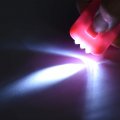 Uxcell Mini Led Keychain Flashlight Torch Solar Energy Power With Hook Pink 5pcs For Camping Hiking Fishing