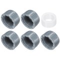 5pcs 1 Inch Pt Female Thread Pvc Pipe Fitting Cap Cleanout Water Drain End Caps Plug Socket Fittings With Gasket For Heater 
